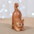 estatuilla de madera - Figura de gato estirada de madera de árbol de lluvia tallada a mano