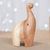 Wood figurine, 'Tiny Greeting' - Handmade Happy Baby Elephant Raintree Wood Figurine