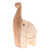 Wood figurine, 'Tiny Greeting' - Handmade Happy Baby Elephant Raintree Wood Figurine