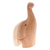 Wood figurine, 'Tiny Greeting' - Handmade Happy Baby Elephant Raintree Wood Figurine