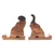 Wood phone holders, 'Giant Help' (set of 2) - Set of Two Hand-Carved Elephant Raintree Wood Phone Holders