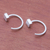 Sterling silver ear cuff earrings, 'Sole Square' - Minimalist Matte Square Sterling Silver Ear Cuff Earrings