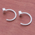 Sterling silver ear cuff earrings, 'Sole Triangle' - Minimalist Matte Triangle Sterling Silver Ear Cuff Earrings (image 2b) thumbail