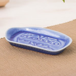 Celadon ceramic serving dish, 'Elephant Spectacle' - Blue Handmade Celadon Ceramic Elephant-Themed Serving Dish