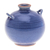 Celadon-Keramikvase - Handgefertigte Celadon-Keramikvase in Blau mit kreisförmigen Mustern