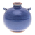 Celadon-Keramikvase - Handgefertigte Celadon-Keramikvase in Blau mit kreisförmigen Mustern