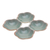 Plato de aperitivo de cerámica Celadon - Plato de aperitivo de cerámica Celadon con temática de flor de loto en verde