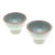 Celadon ceramic dessert bowls, 'Delicious Treats' (pair) - Pair of Handmade Celadon Ceramic Dessert Bowls in Green