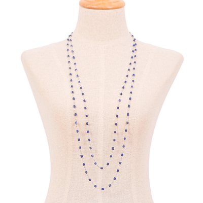 Collar de eslabones largos de lapislázuli - Collar de eslabones largos de lapislázuli de Tailandia