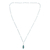Link pendant necklace, 'Arcadia Essence' - Sterling Silver Plated Reconstituted Turquoise Necklace (image 2c) thumbail