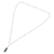 Link pendant necklace, 'Arcadia Essence' - Sterling Silver Plated Reconstituted Turquoise Necklace (image 2d) thumbail