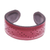 Leather cuff bracelet, 'Dotted Red' - Red Leather Cuff Bracelet with Dots Made in Thailand thumbail