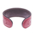 Leather cuff bracelet, 'Dotted Red' - Red Leather Cuff Bracelet with Dots Made in Thailand (image 2c) thumbail