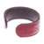 Leather cuff bracelet, 'Dotted Red' - Red Leather Cuff Bracelet with Dots Made in Thailand (image 2d) thumbail