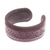 Leather cuff bracelet, 'Dotted Brown' - Brown Leather Cuff Bracelet with Dots Made in Thailand