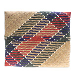 Natural fiber clutch, 'Organic Splendor' - Hand-Woven Natural Fiber Clutch in Beige Blue Green & Red