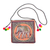 Cotton blend sling bag, 'Elephant Flair' - Handmade Cotton Blend Elephant-Themed Sling Bag with Pompoms