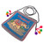 Cotton blend sling bag, 'Elephant Allure' - Cotton Blend Elephant-Themed Sling Bag in Blue with Pompoms