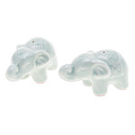 Celadon ceramic incense holders, 'Giant's Green Aura' (pair) - Set of 2 Green Elephant Celadon Ceramic Incense Holders