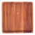 Holztablett - Handgeschnitztes quadratisches Longan-Holztablett in natürlichem Braun