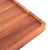 Bandeja de madera - Bandeja cuadrada de madera Longan tallada a mano en color marrón natural