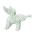 Celadon ceramic figurine, 'Winged Jade' - Handmade Crackled Celadon Ceramic Winged Elephant Figurine