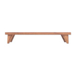 Wood decorative tray, 'Welcome Elegance' (large) - Hand-Carved Minimalist Teak Wood Decorative Tray (Large)
