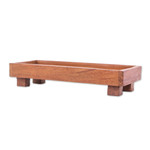 Wood decorative tray, 'Sylvan Spaces' (small) - Geometric Teak Wood Decorative Tray from Thailand (Small)