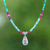 Multi-gemstone pendant necklace, 'Paradise Lover' - Polished Hill Tribe Multi-Gemstone Pendant Necklace (image 2) thumbail