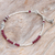 Quartz beaded charm pendant bracelet, 'Precious Bloom' - Hill Tribe Quartz and Silver Beaded Charm Pendant Bracelet (image 2b) thumbail