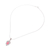 Halskette mit Sillimanit-Anhänger - Facettierte einkarätige Halskette mit rosafarbenem Sillimanit-Anhänger