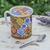Taza con tapa de porcelana Benjarong - Taza de porcelana Benjarong dorada pintada a mano con tapa