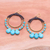 Magnesite and brass beaded dangle earrings, 'The Blue Tiara' - Brass and Light Blue Magnesite Beaded Dangle Earrings (image 2b) thumbail