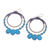 Magnesite and brass beaded dangle earrings, 'The Blue Tiara' - Brass and Light Blue Magnesite Beaded Dangle Earrings (image 2c) thumbail