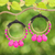 Magnesite and brass beaded dangle earrings, 'The Pink Tiara' - Brass and Pink Magnesite Beaded Dangle Earrings
