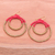 Brass beaded dangle earrings, 'My Romantic Aura' - Polished Brass Beaded Dangle Earrings in Red (image 2b) thumbail