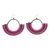 Magnesit-Perlen-Makramee-Ohrhänger - Lila und rosa Makramee-Ohrringe mit Magnesitperlen