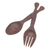 Wood salad serving set, 'Island Flavor' (Set of 2) - Hand-Carved Palmyra Palm Wood Salad Serving Set (Set of 2)