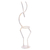 Iron tealight holder, 'Deer Splendor' - Handcrafted Iron Deer Tealight Holder in White and Gold