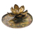 Iron tealight holder, 'Lotus in the Forest' - Thai Antiqued Lotus-Themed Iron Tealight Candleholder