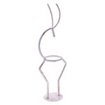 Iron tealight holder, 'Deer Splendor in Red' - Iron Deer Tealight Holder in White and Red from Thailand