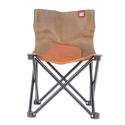 Curated gift set, 'Glam Camping' - Curated Gift Set with Folding Chair and 2 Tealight Holders