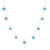 Apatite charm necklace, 'Everyday Intellectual' - Matte Sterling Silver and Apatite Charm Necklace