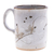 Ceramic mug, 'Thai Ivy' - Handcrafted Floral Brown and Cream Crackled Ceramic Mug