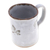 Ceramic mug, 'Thai Leaves' - Handcrafted Leafy Brown and Grey Crackled Ceramic Mug