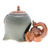 Calentador de aceite de cerámica - Calentador de aceite de cerámica verde con temática de elefante craquelado