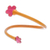 Pulsera cruzada de cuero - Pulsera envolvente de cuero floral amarillo y rosa hecha a mano