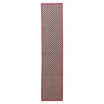 Brocade table runner, 'Oceanic Elegance' - Patterned Burgundy and Black Cotton Blend Table Runner