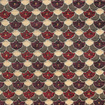 Brocade table runner, 'Oceanic Elegance' - Patterned Burgundy and Black Cotton Blend Table Runner