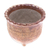 Ceramic flower pot, 'Earth Steps' - Handcrafted Crackled-Finish Earthy Brown Ceramic Flower Pot